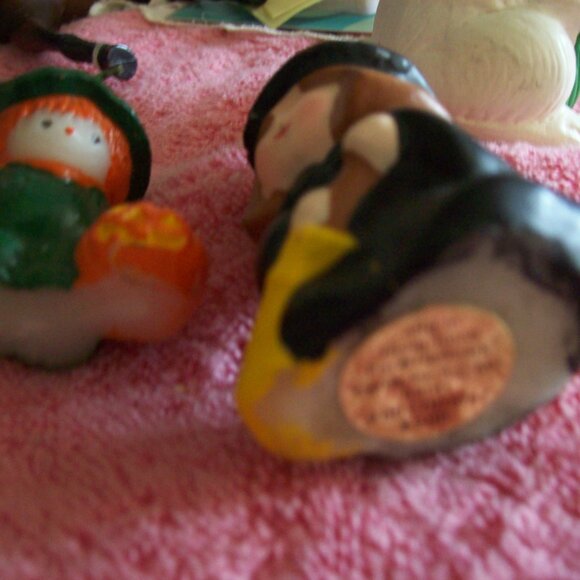 Small Vintage Decorative Halloween Candles for Display- Witch and  Scarecrow - Picture 2 of 2